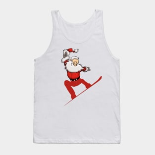 Santa Skateboarding Tank Top